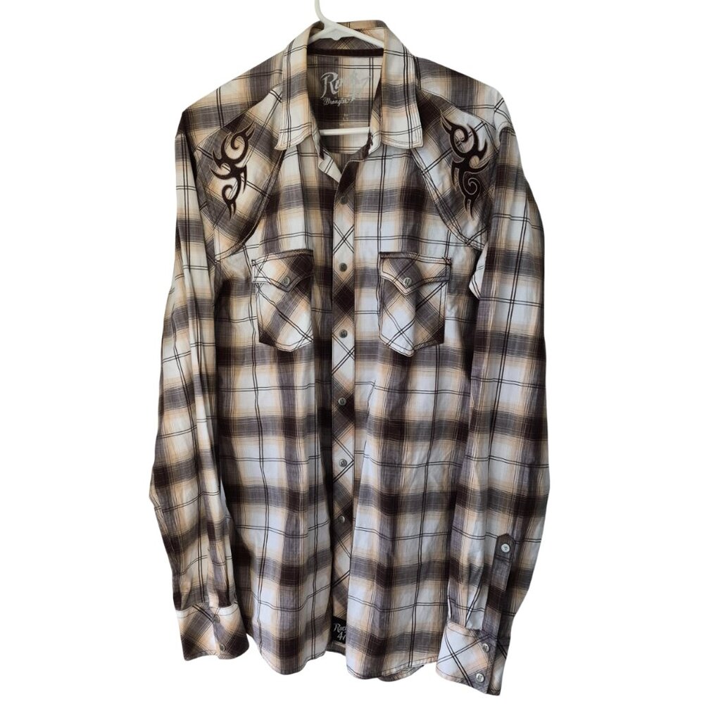 Wrangler Rock 47 Western Snap Shirt Men’s Large Tall